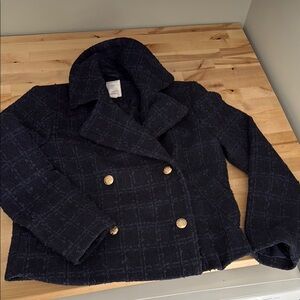 Elegant Black Double-Breasted Women's Jacket